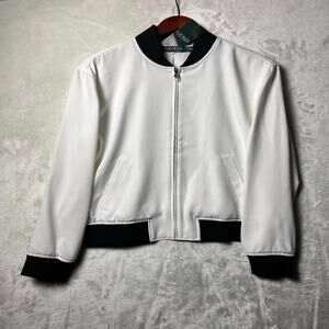 NWT LRL Ralph Lauren Drapey Modern Minimalist Harrington Jacket Women's 16 Chic